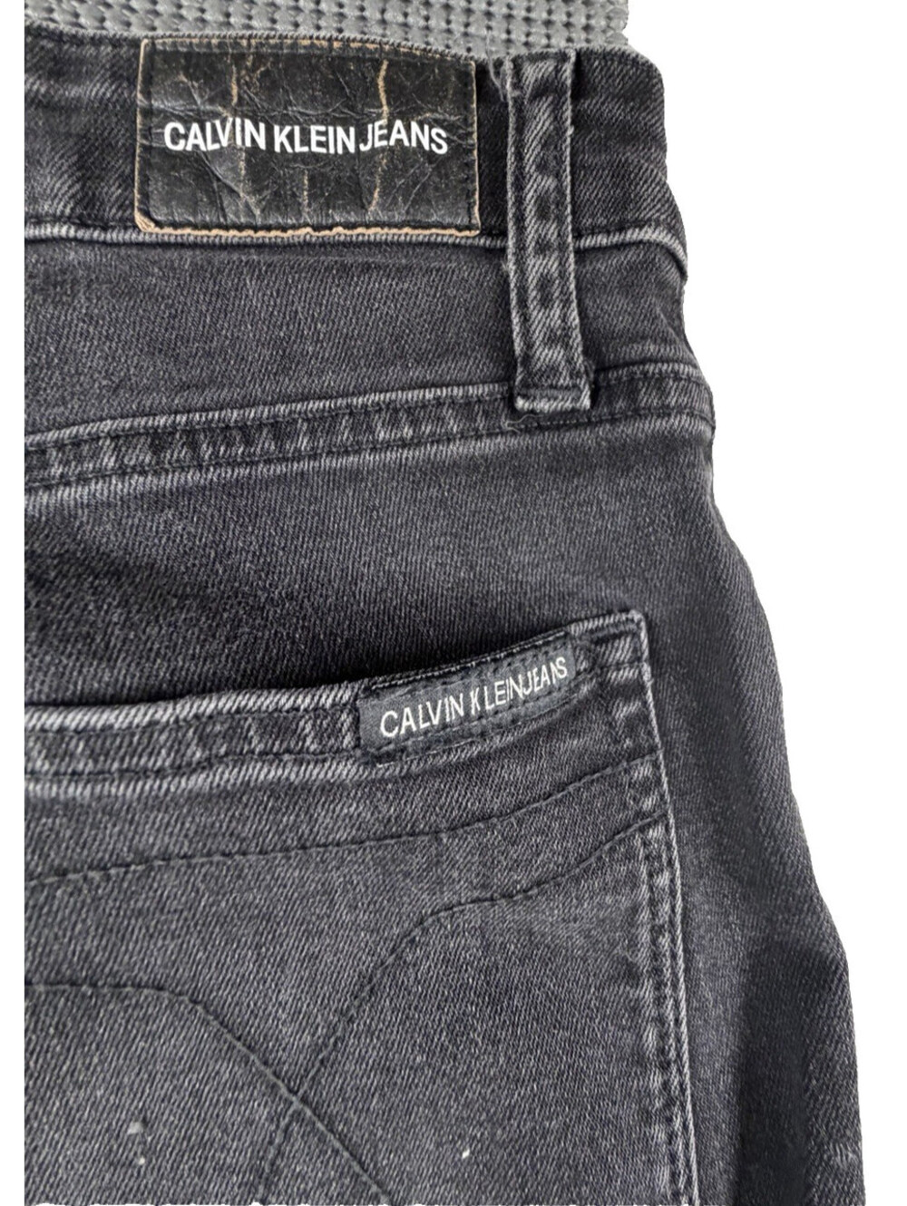 Calvin Klein Jeans Washed Faded Black Skinny Denim Pants Size 28x30 (C28 L30) - Picture 9 of 9